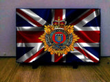 UK Military Soldier Regimental Emblem Art on Slate